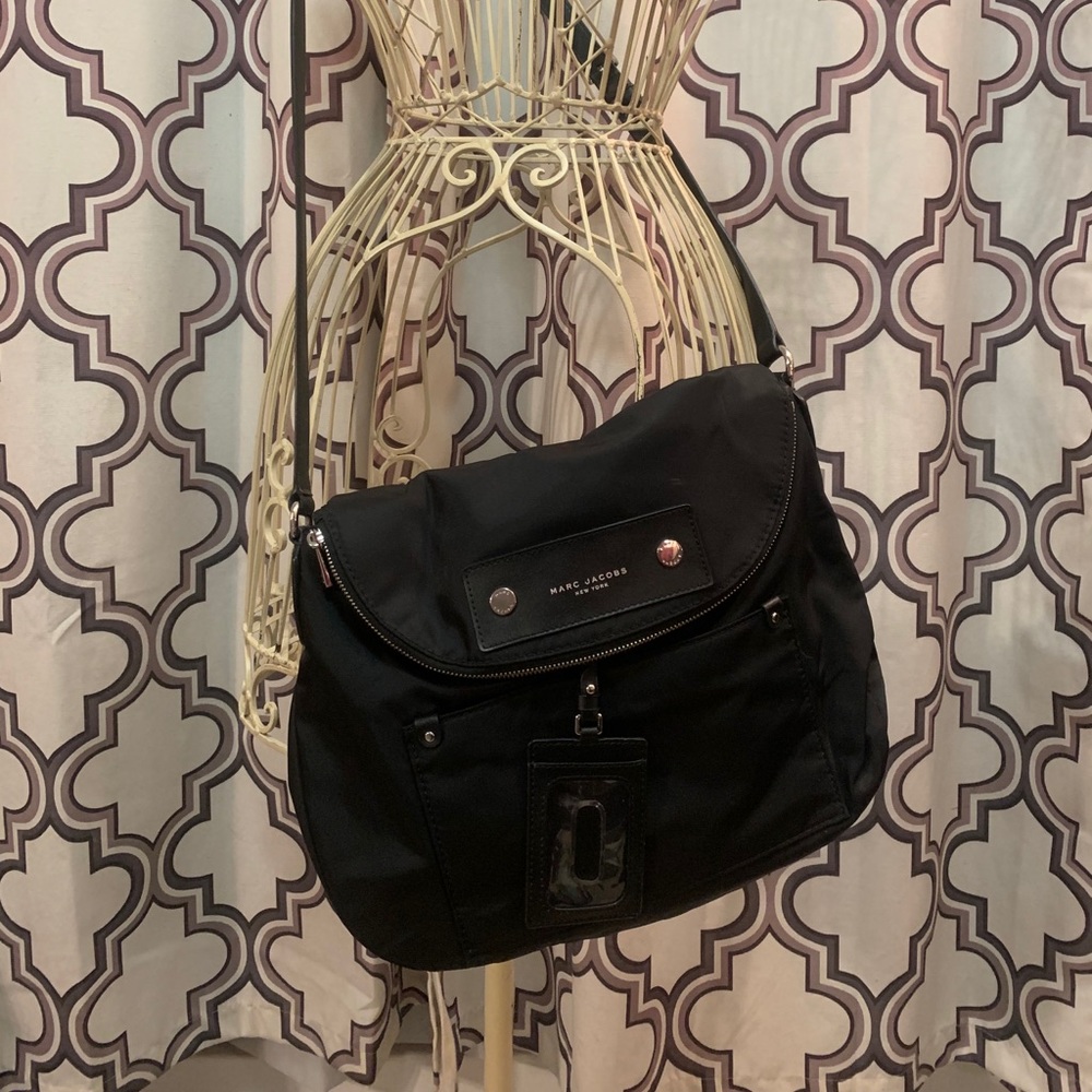 Black nylon Marc Jacobs cross body or shoulder bag
